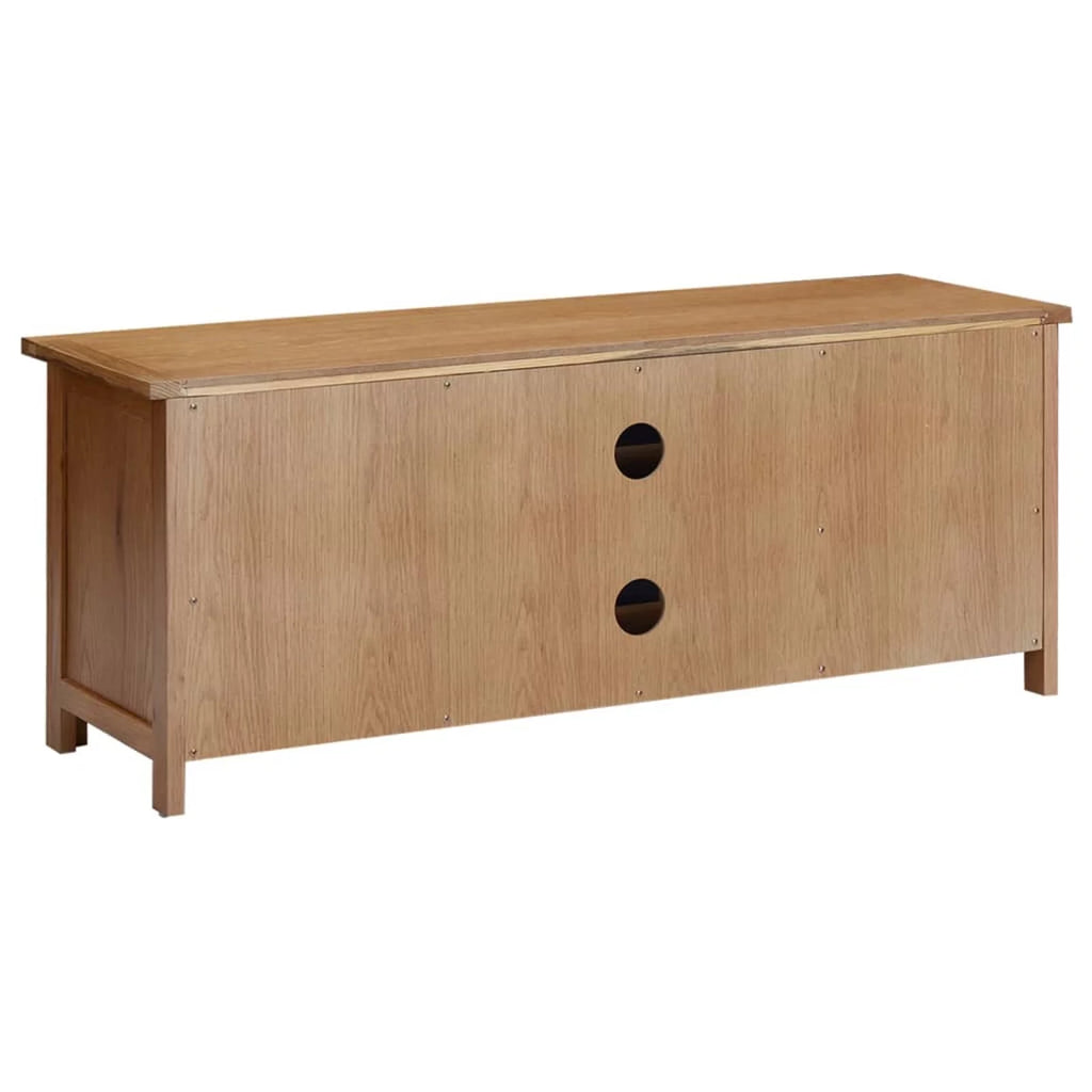 Oak Wood TV Cabinet with 2 Glass Doors B822