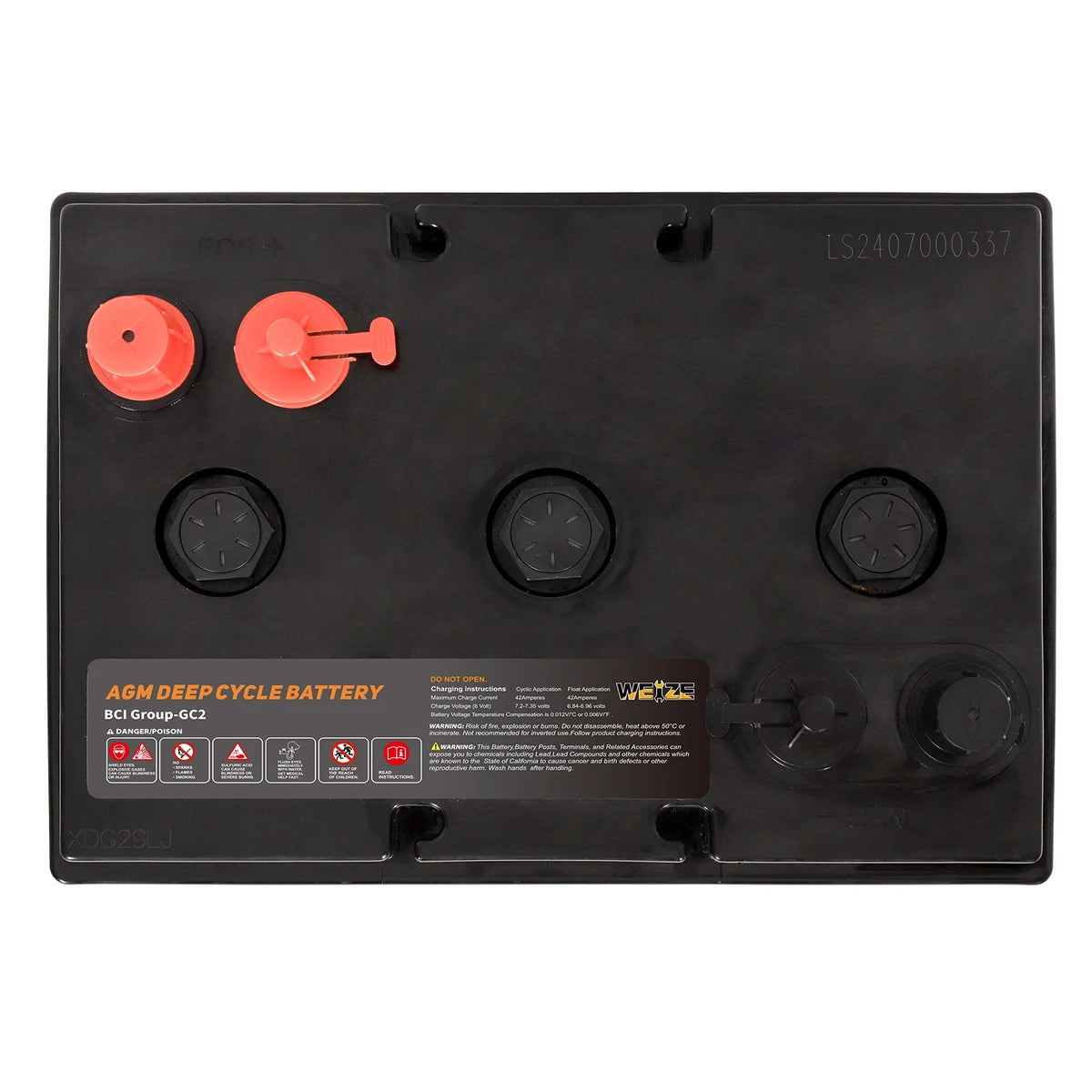 6V 210ah Deep Cycle AGM Battery Y183