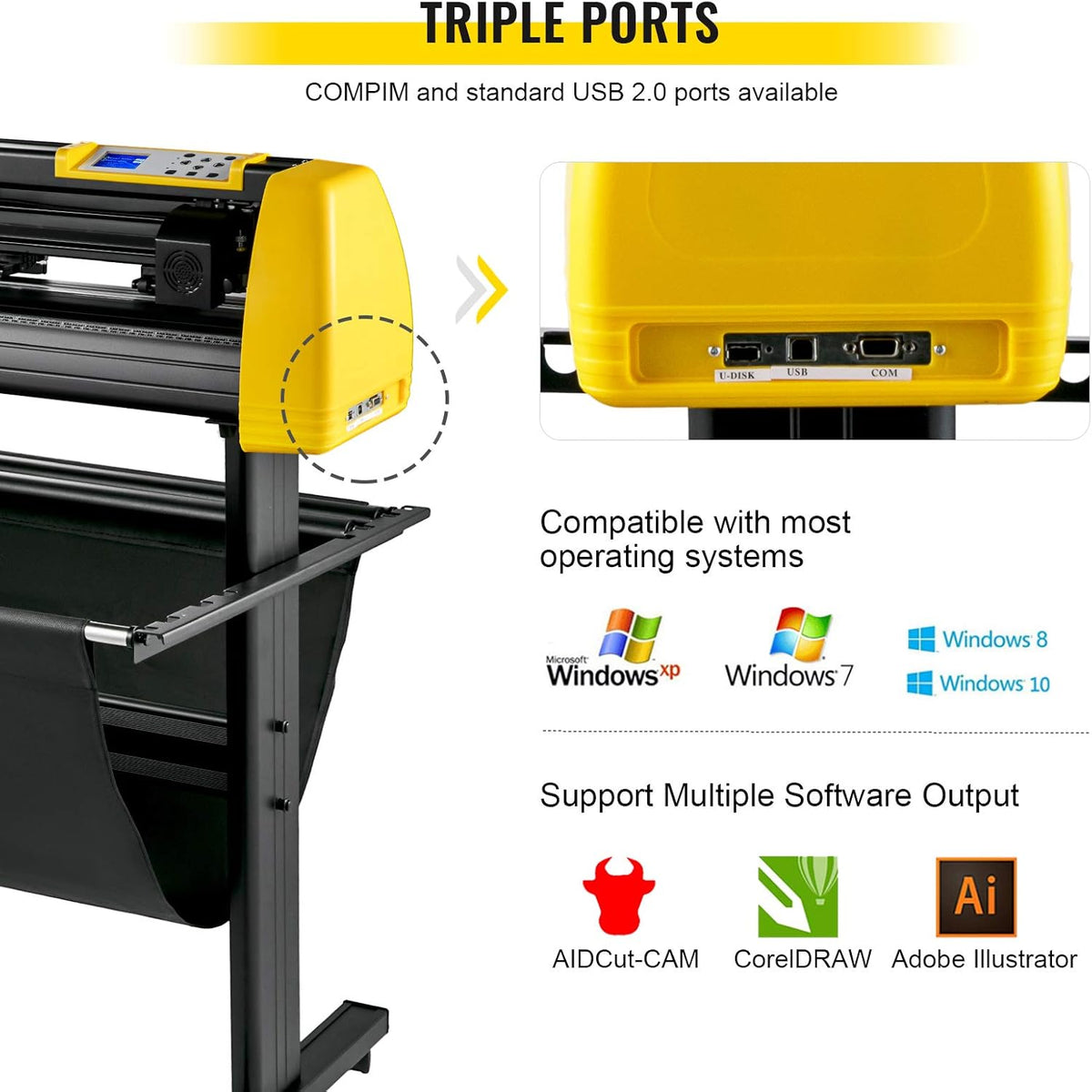 Vinyl Cutter Machine, 34 in Plotter Printer with Floor Stand X4618
