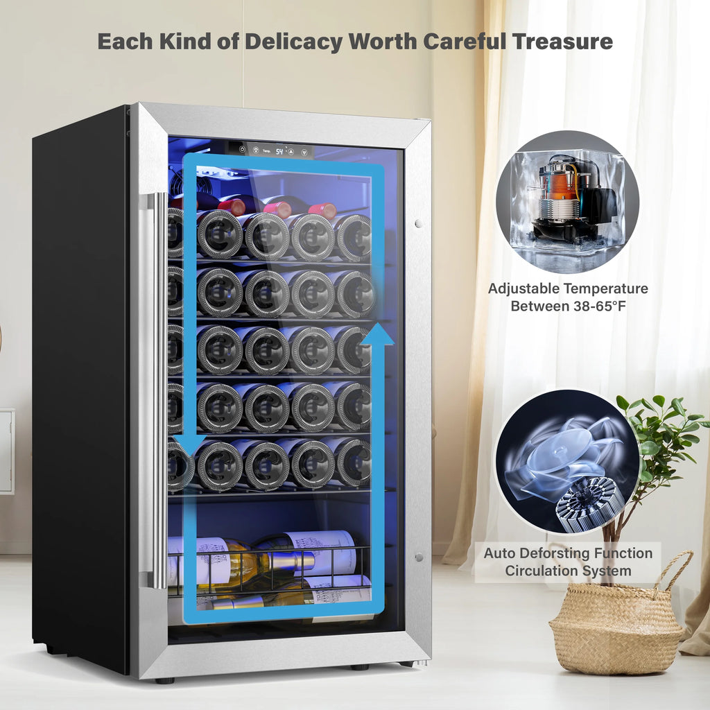 32 Bottle Wine Refrigerator Cooler R972