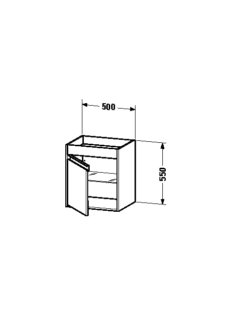 White Matt Low Cabinet S383610