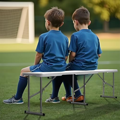 White 6ft Plastic Folding Bench 2 Pack H610214