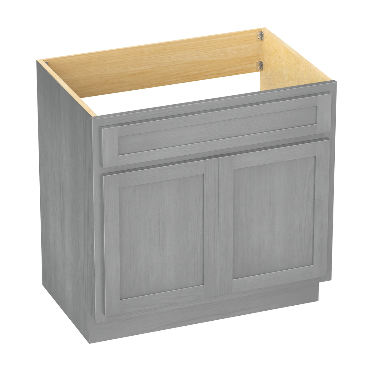 30 Inch Double Shutter Door Bathroom Vanity Base Cabinet with Soft Closing Drawer O2046