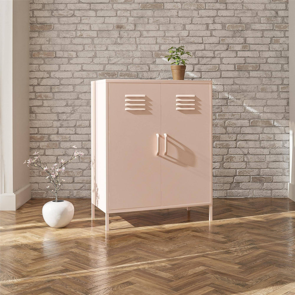 White 2 Door Metal Storage Cabinet V987