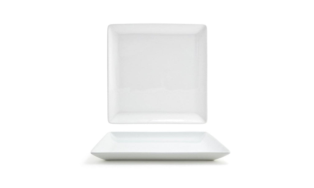 Bright White Square Porcelain Plate 12/Case J6509