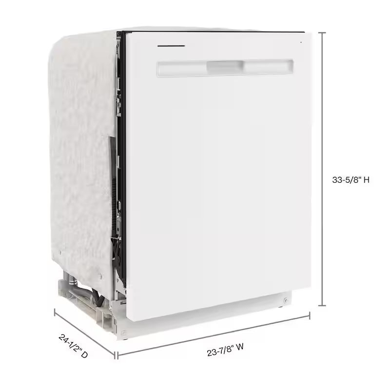 White Built-in Tall Tub Dishwasher O691194