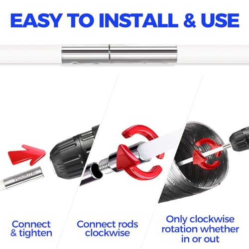 30 Feet Dryer Vent Cleaner Kit Flexible Lint Brush K703592