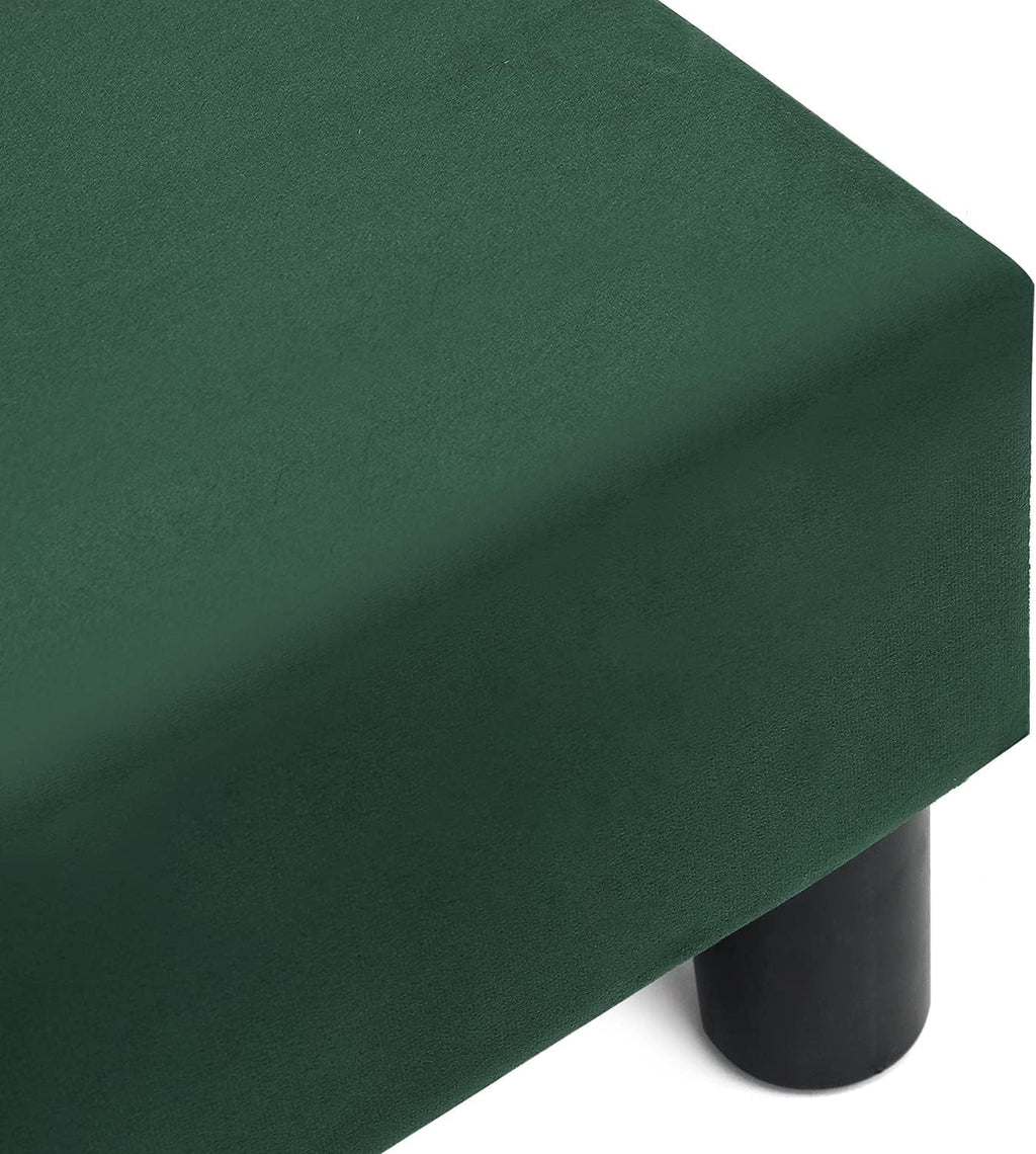 Small Modern Velvet Footstool Ottoman I54164
