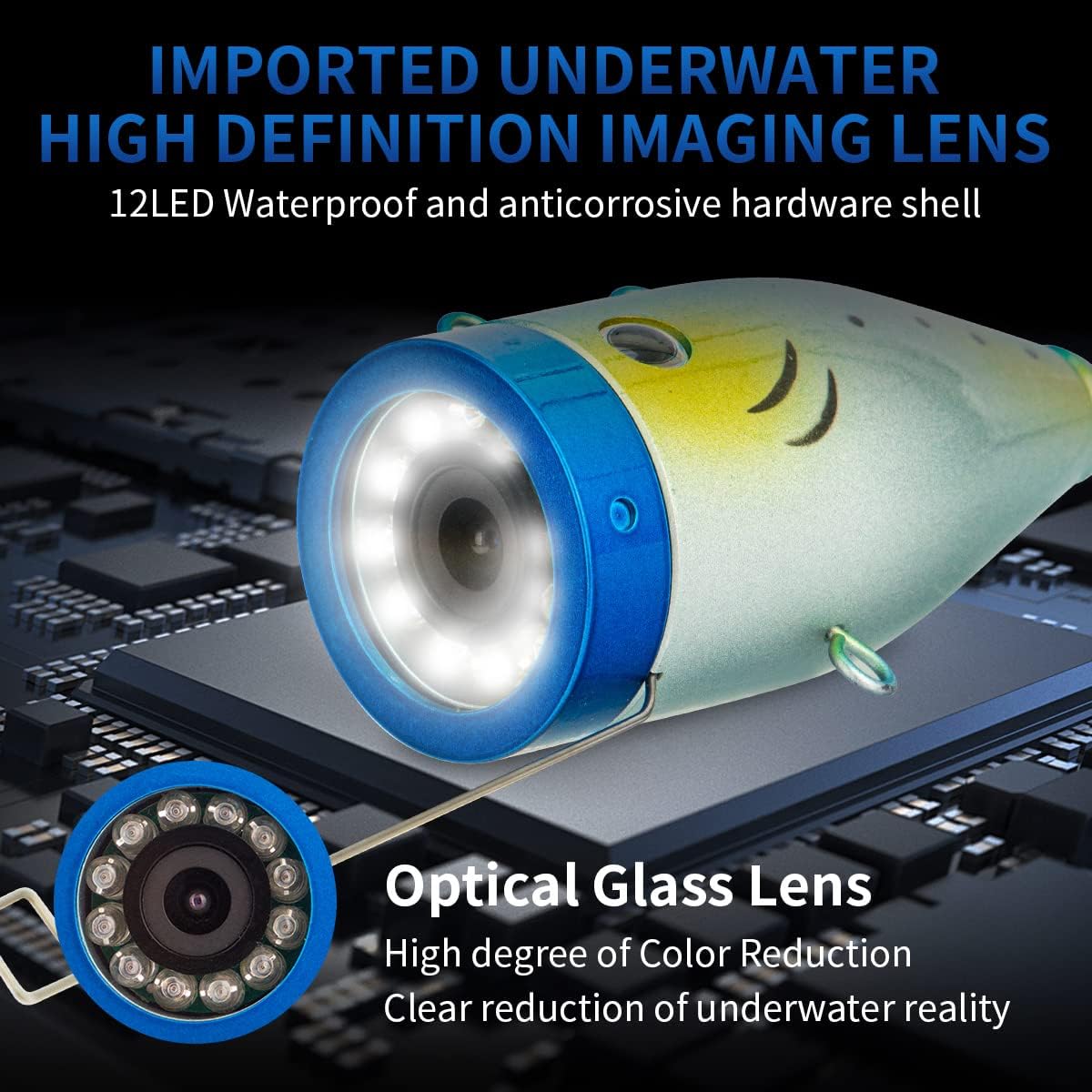 Waterproof 1080P Underwater Fishing Camera with 7 Inches LCD Monitor E158