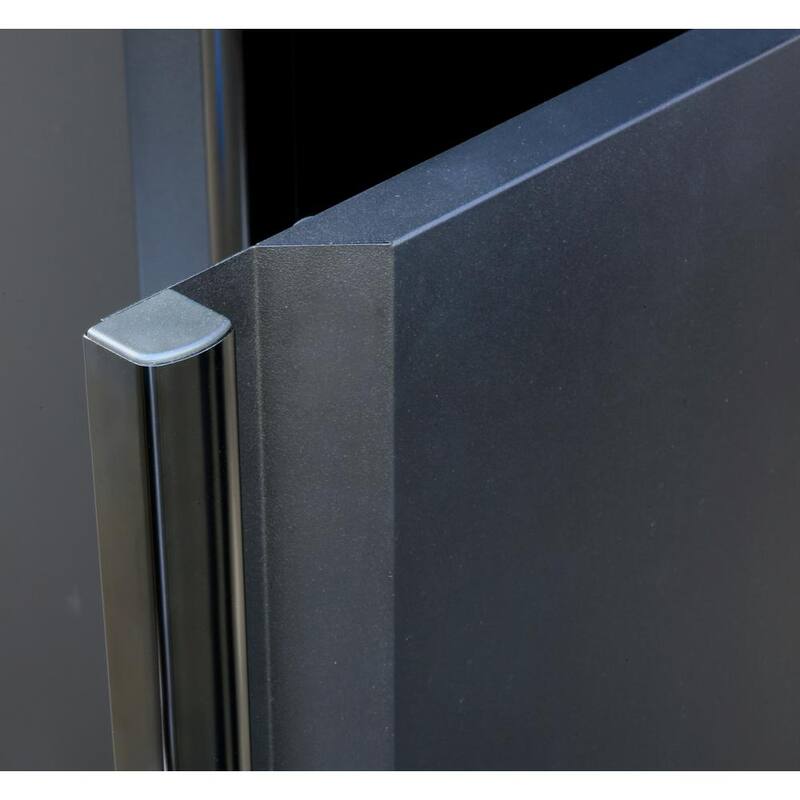 Black 24-Gauge Steel Freestanding Garage Cabinet U343