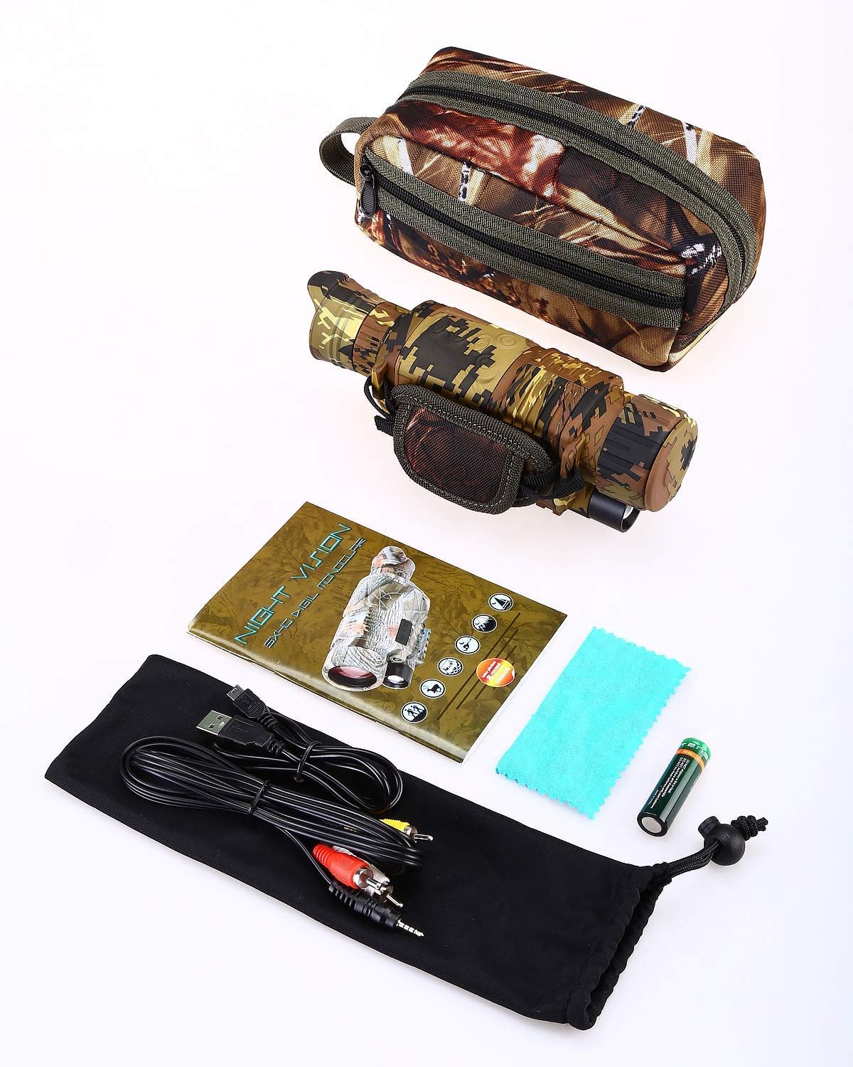 Night Vision Monocular Digital 5x8 Optics Scope 200Yards Infrared with 16GB Card U764