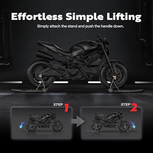 Black Motorcycle Stands 882 Lbs Capacity Front Rear Wheels Lift G923459