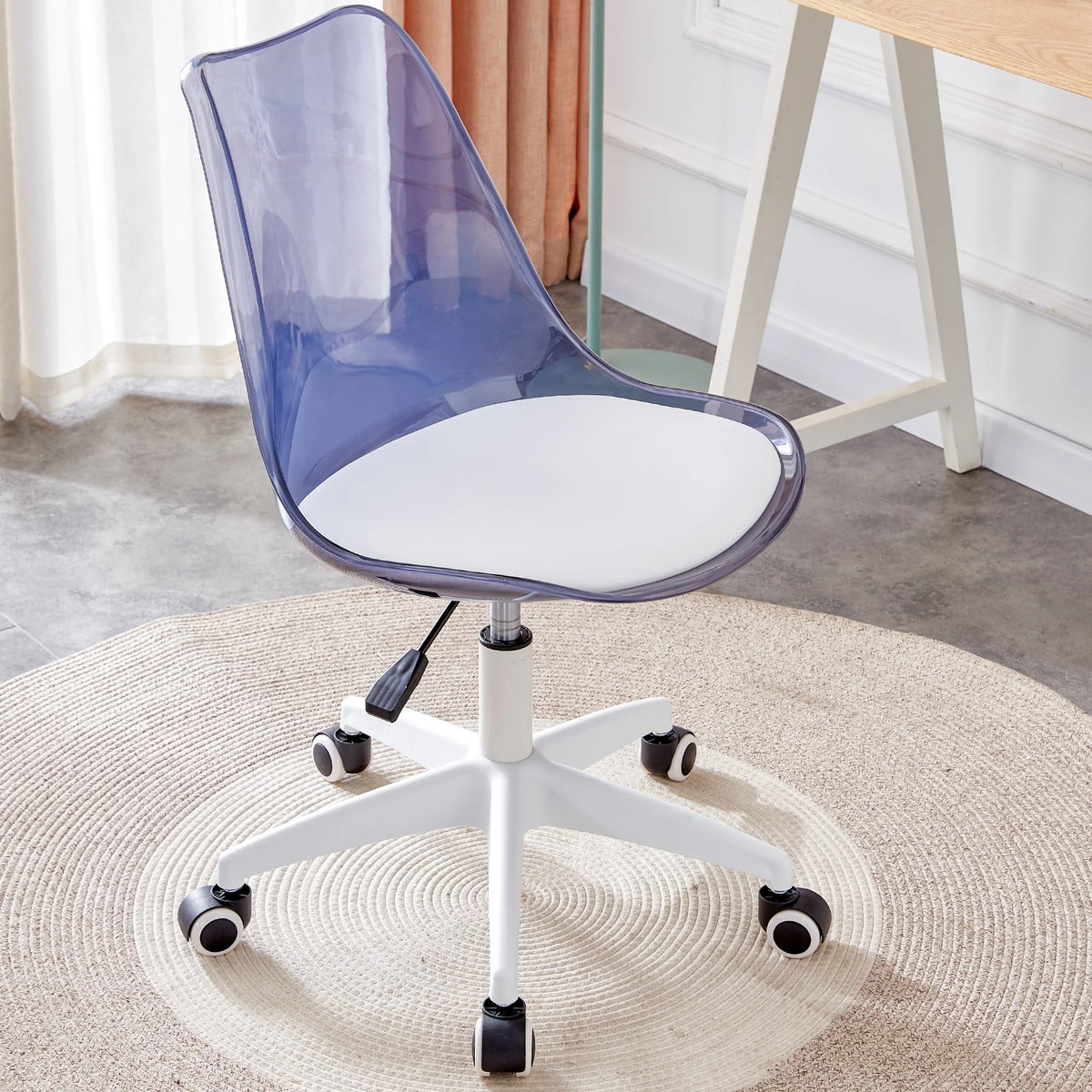 Midnight blue adjustable 360 swivel armless computer chair G771