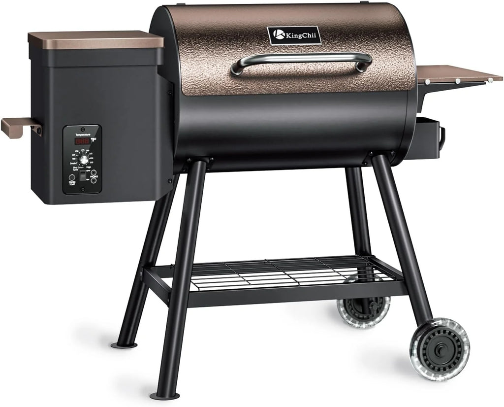 456 SQ.IN Pellet Grill Smoker with Side Shelf R140564