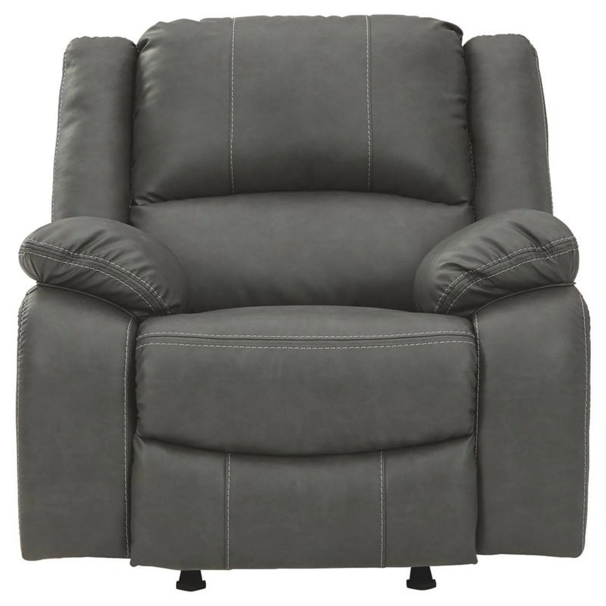 Gray Faux Leather Rocker Recliner X945351