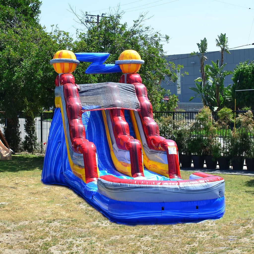 15' Inflatable Water Slide with Splash Pool E174986