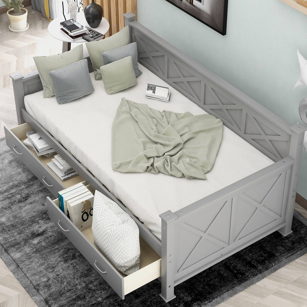Twin Size Daybed with 2 Drawers F67418