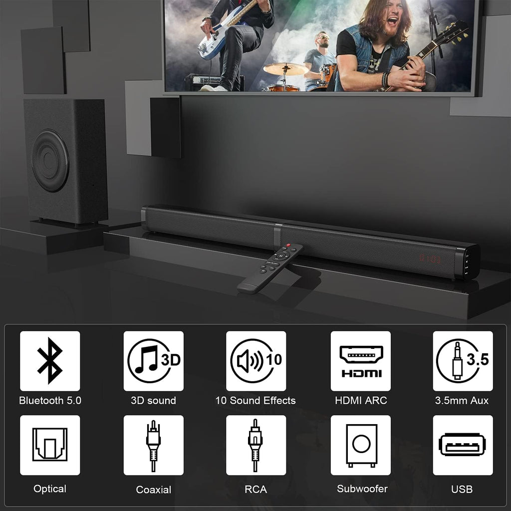 Sound Bars for TV with Subwoofer, 2.1 Channel H15763