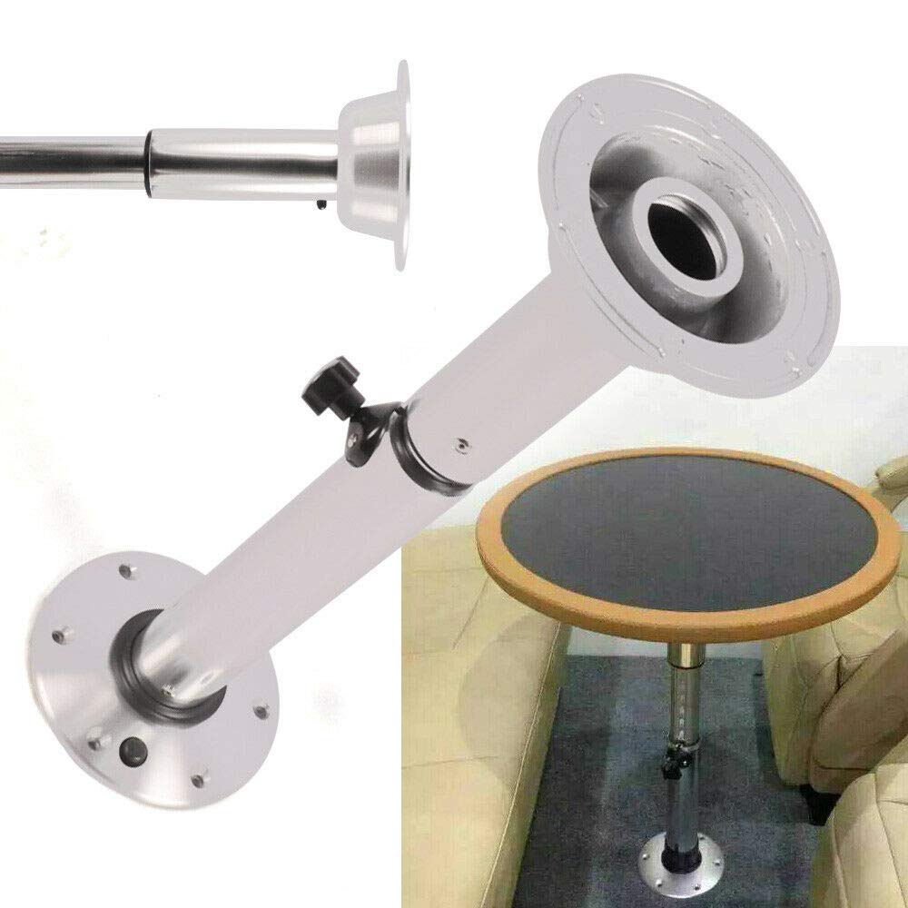 Adjustable 22-28 Table Pedestal Stand Base Silver Aluminum Z3259