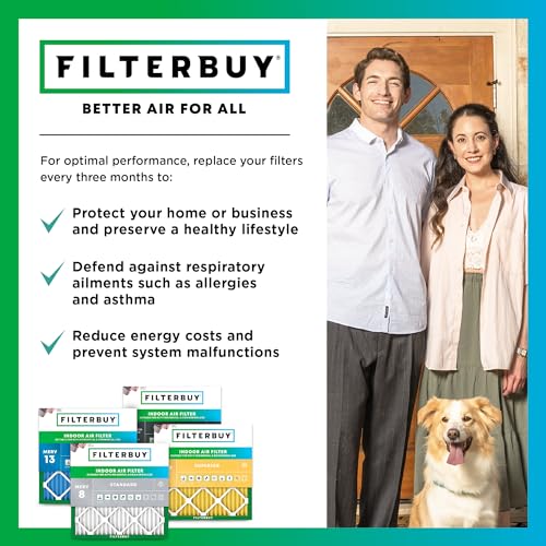 16x25x4 MERV 8 Pleated HVAC Air Filter 2-Pack C323