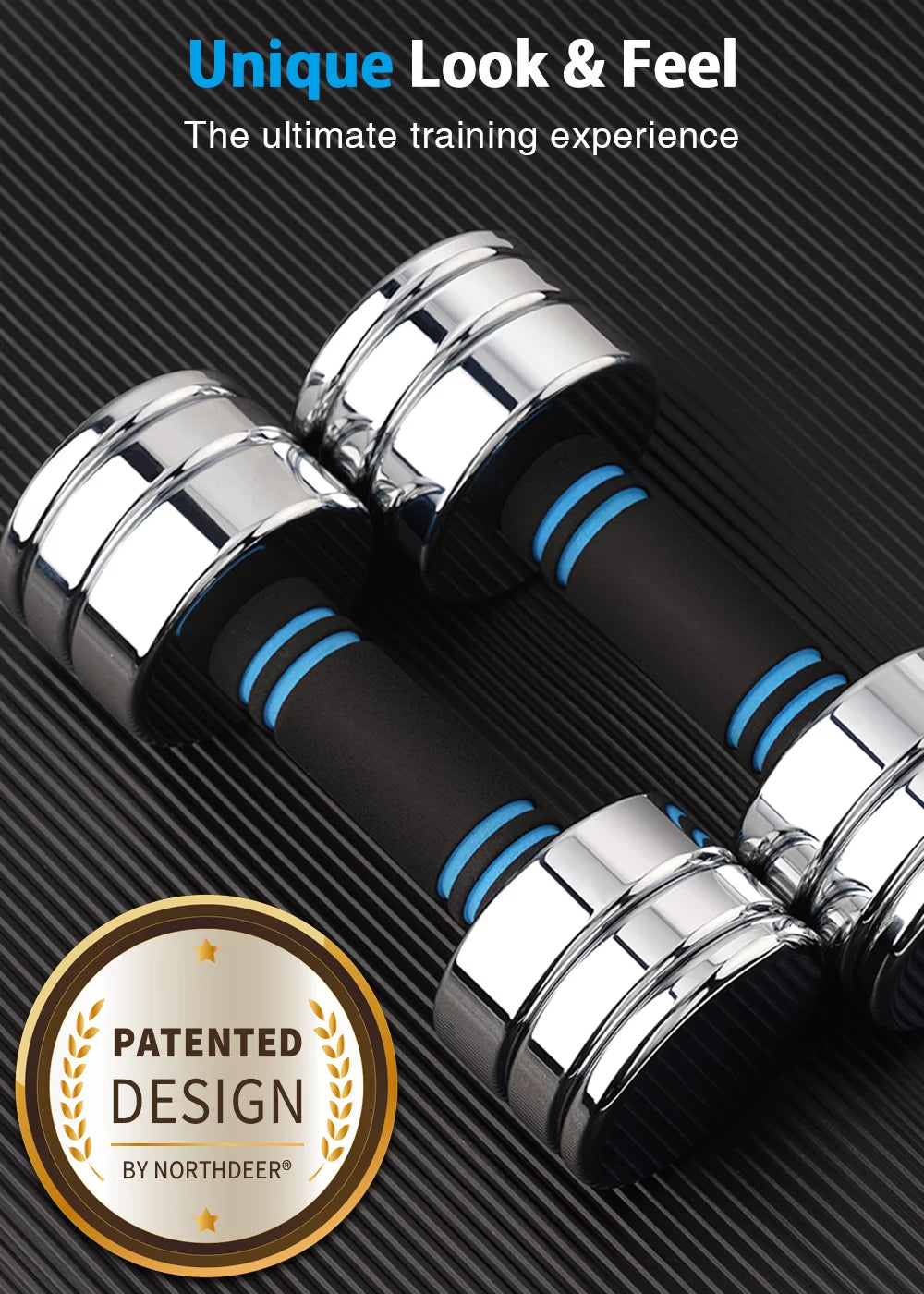Adjustable Dumbbells Pair Steel Weight Set with Foam Handle Q116347