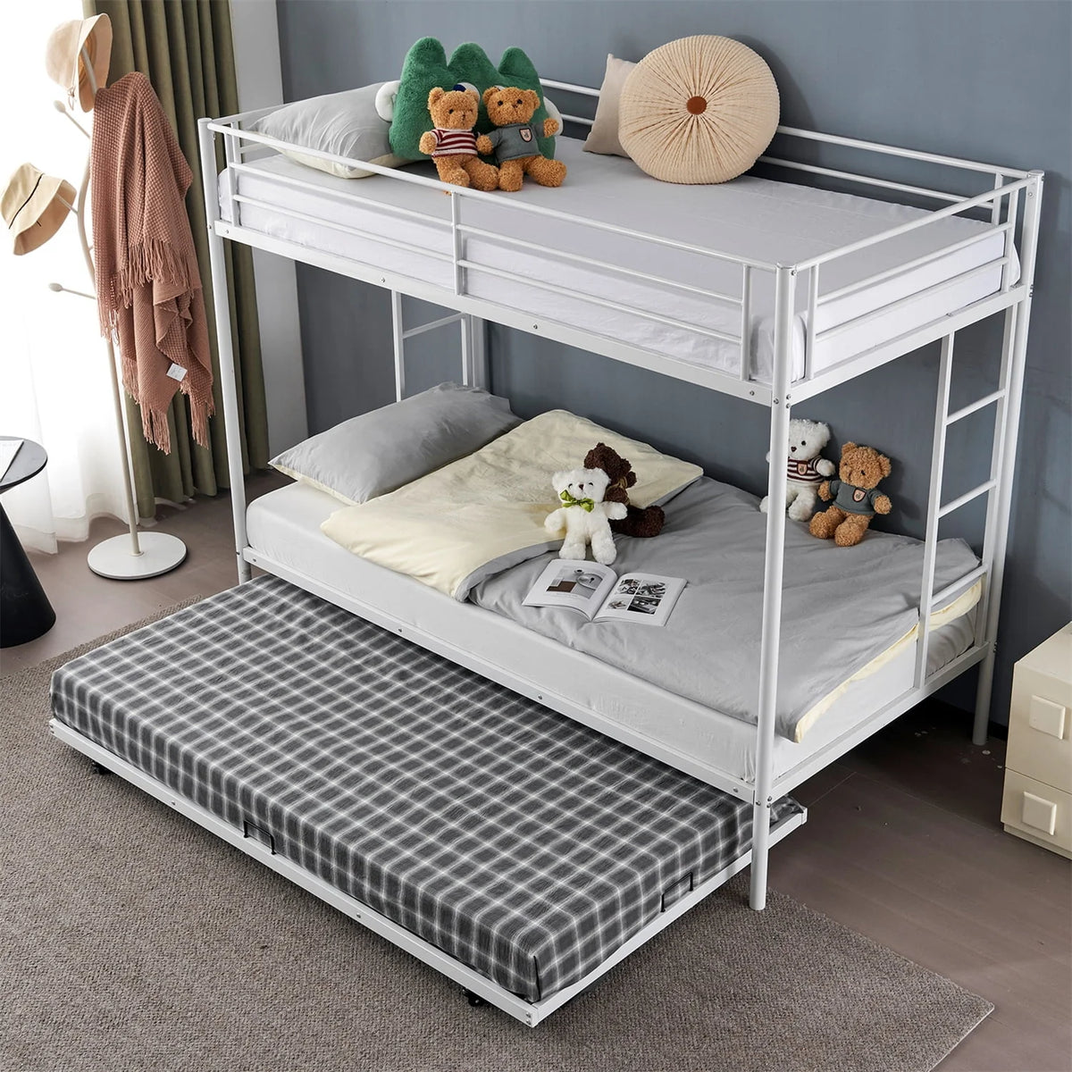 Twin over Twin Steel Bunk Beds N9949