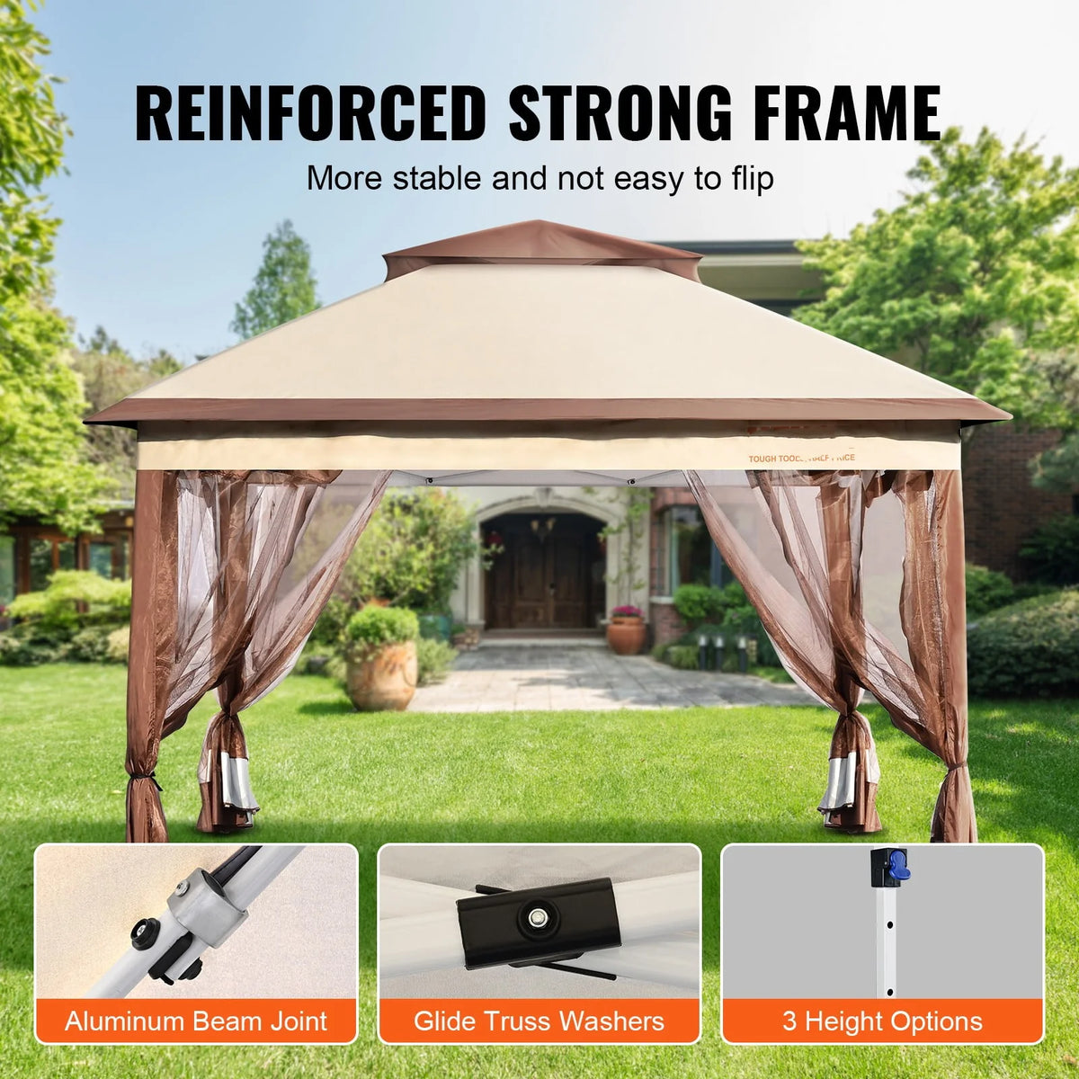11 x 11 FT Pop up Gazebo with Mosquito Netting Q5764