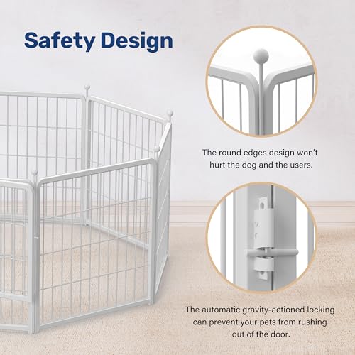40 Inch 8 Panels Heavy Duty Metal Dog Playpen I6725