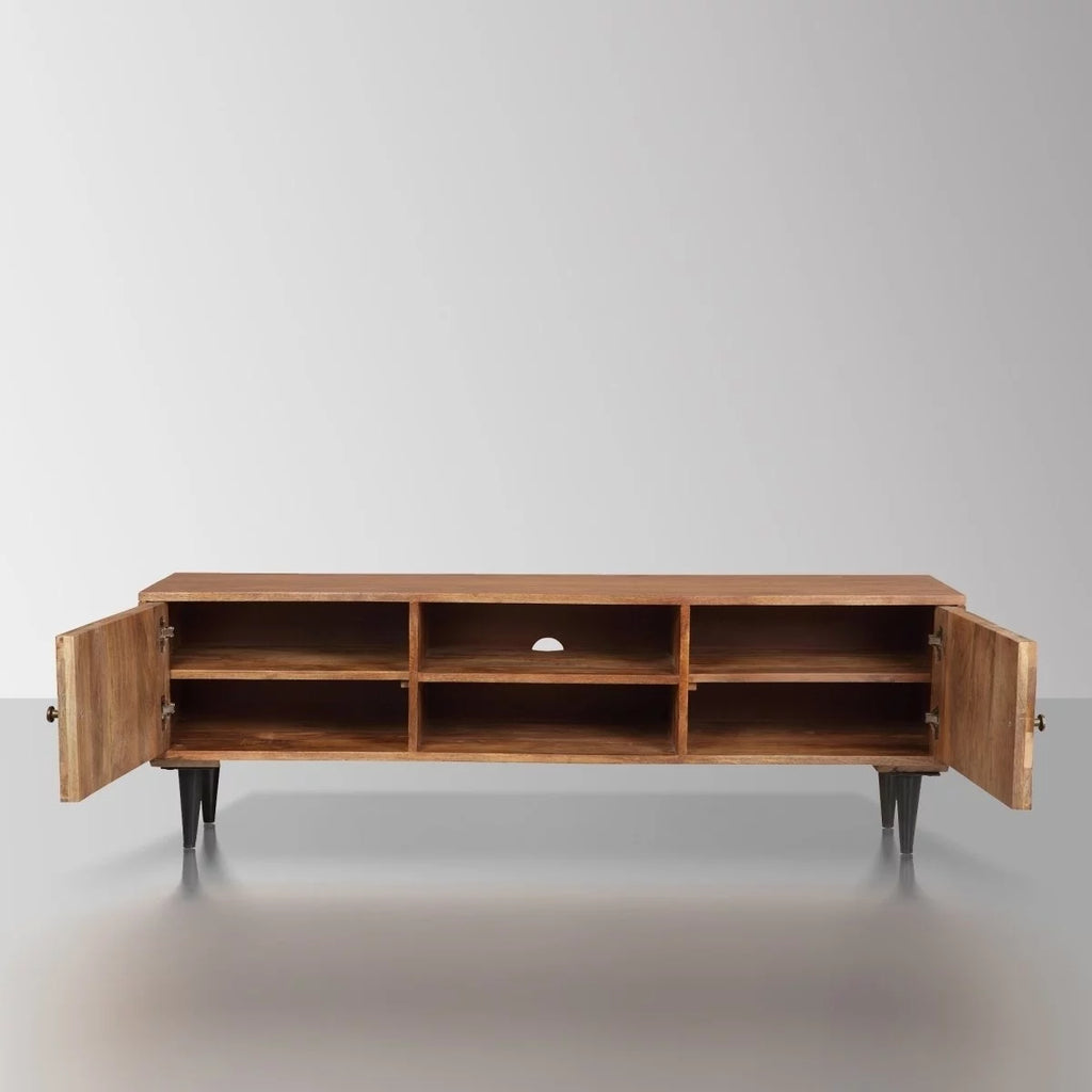59" Solid Wood Media Console TV Stand Cabinet I973