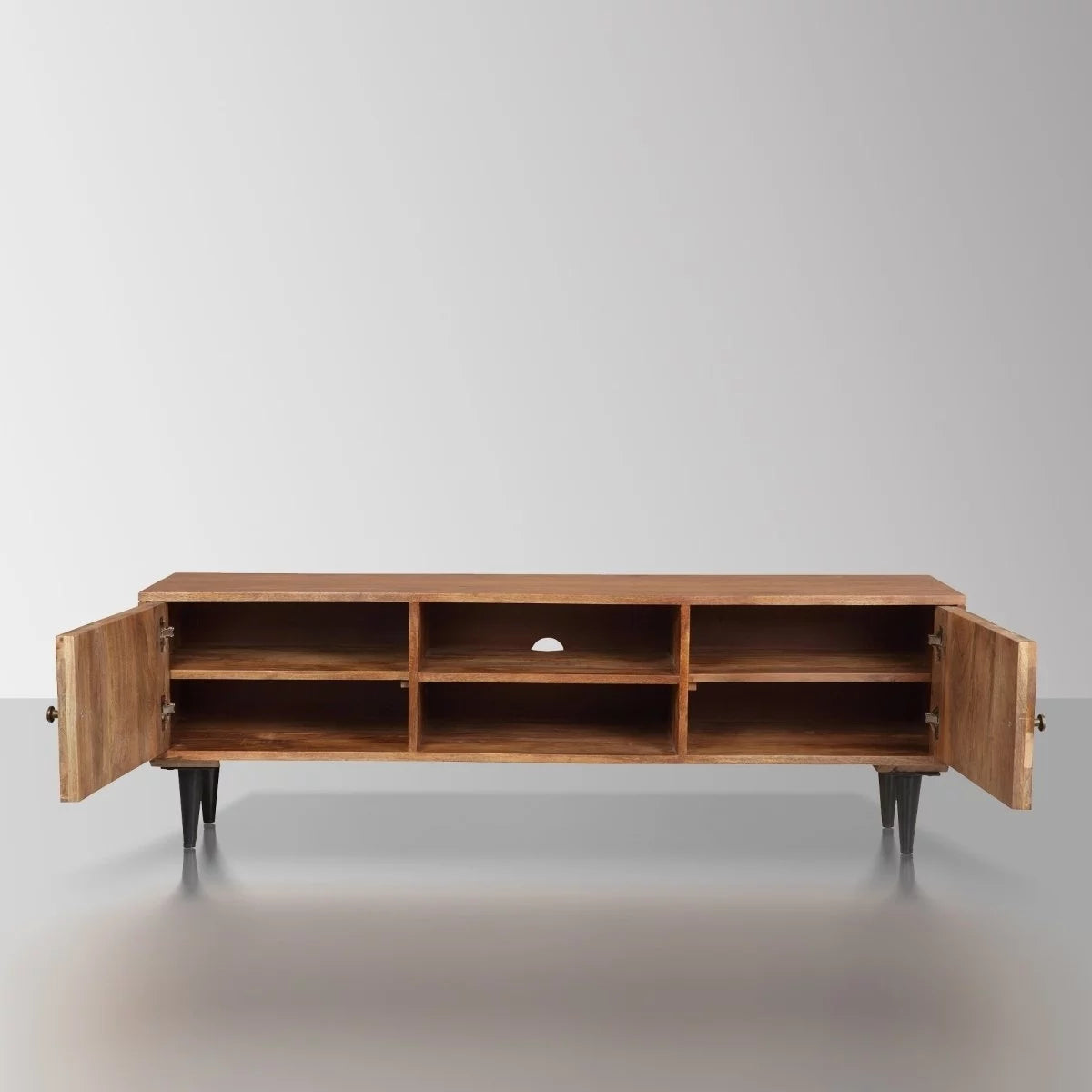 59" Solid Wood Media Console TV Stand Cabinet I973