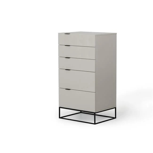 Grey Manufactured Wood 5 Drawer Chest Z3798