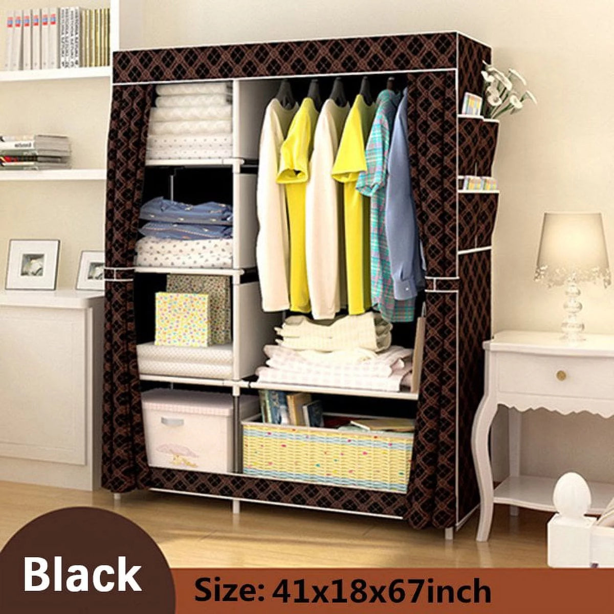 Portable Clothes Closet Wardrobe Storage Organizer C3778