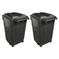 45 Gallon Heavy Duty Plastic Trash Cans with Lid and Wheels M3006