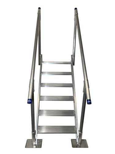 Aluminum Dock Stairs 2 Step with 1 Handrail C864486
