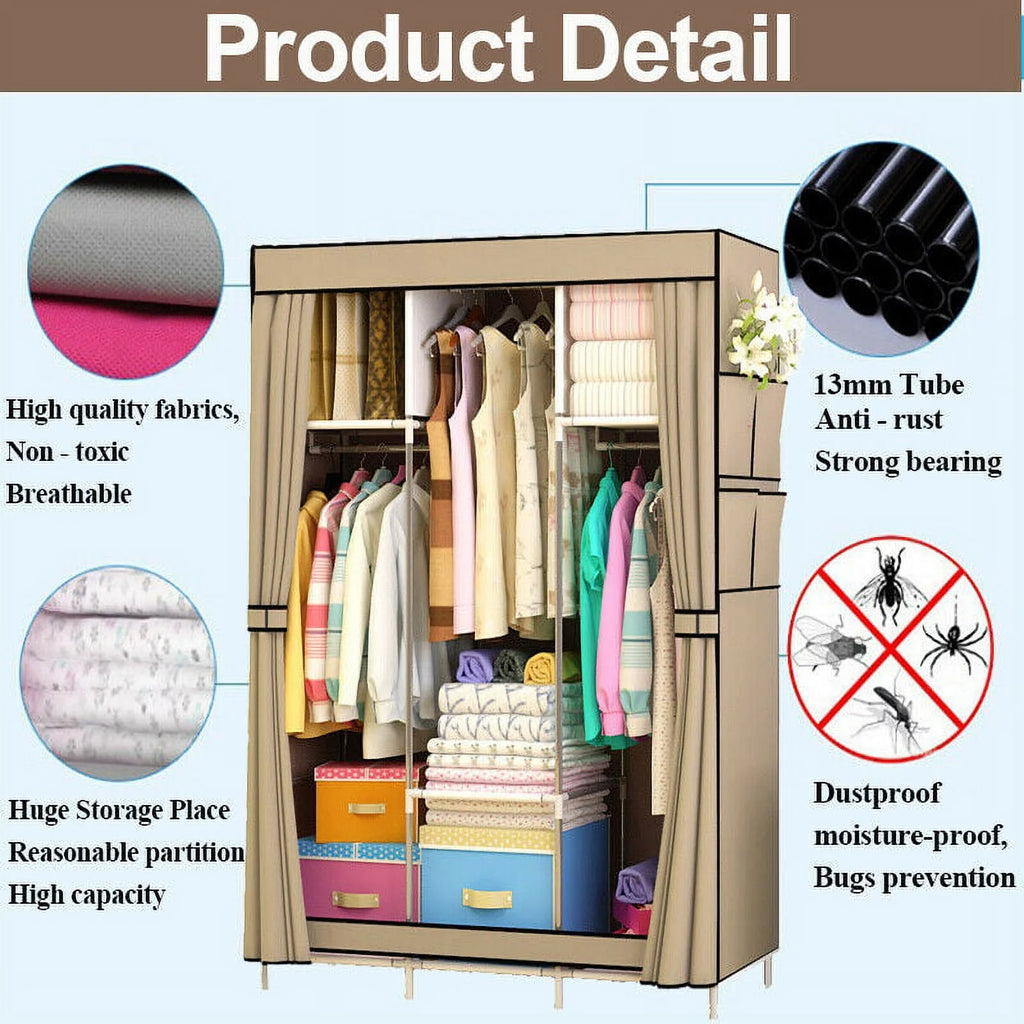 Portable Clothes Closet Wardrobe Storage Organizer C3778