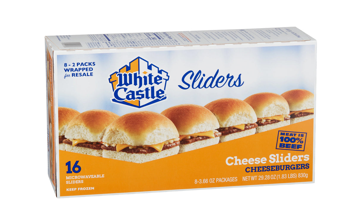 White Castle Classic Cheese Sliders, 16 Count per pack, 29.28 oz F644