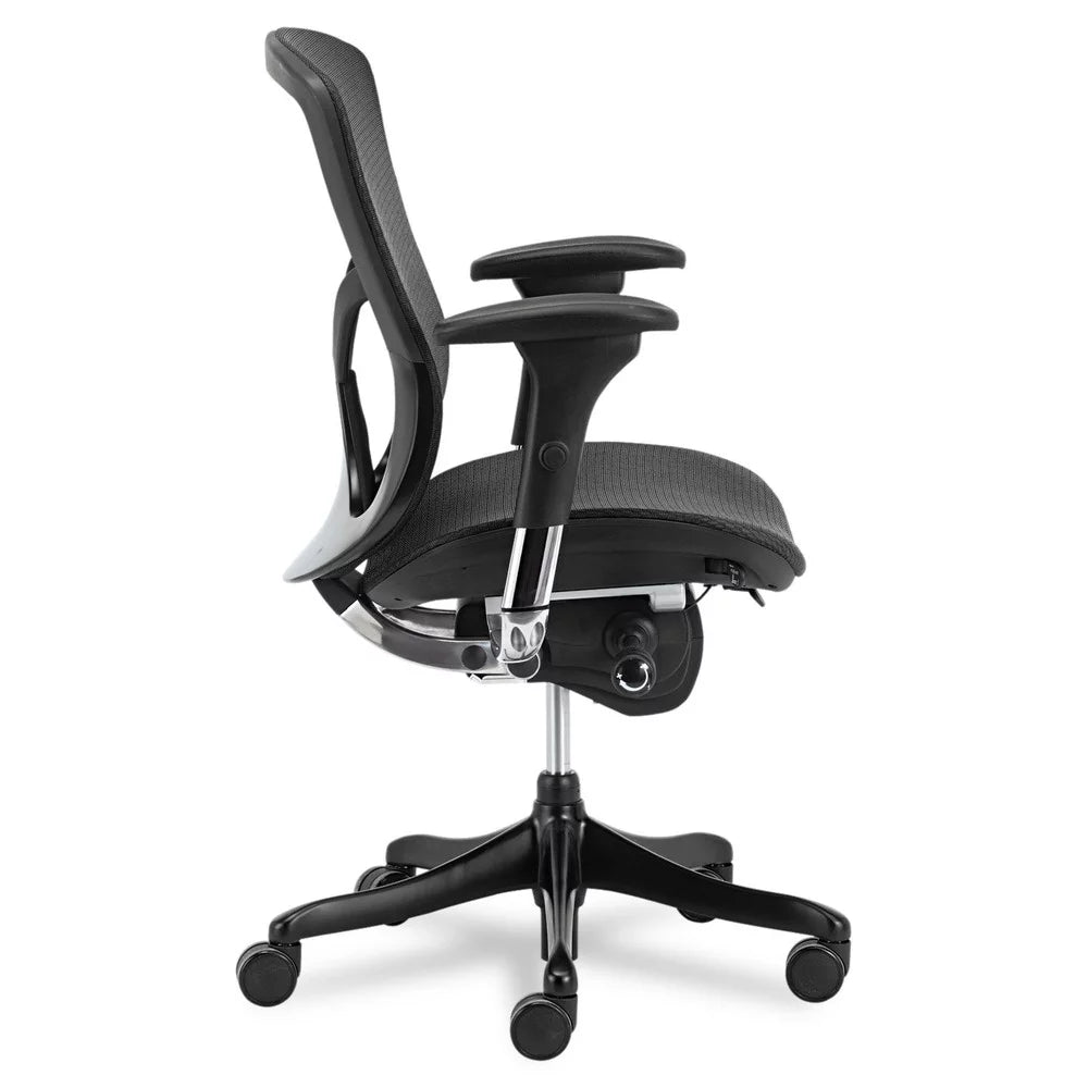 Black Ergonomic Mid-Back Mesh Chair Q7801