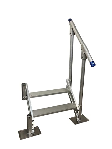 Aluminum Dock Stairs 2 Step with 1 Handrail C864486