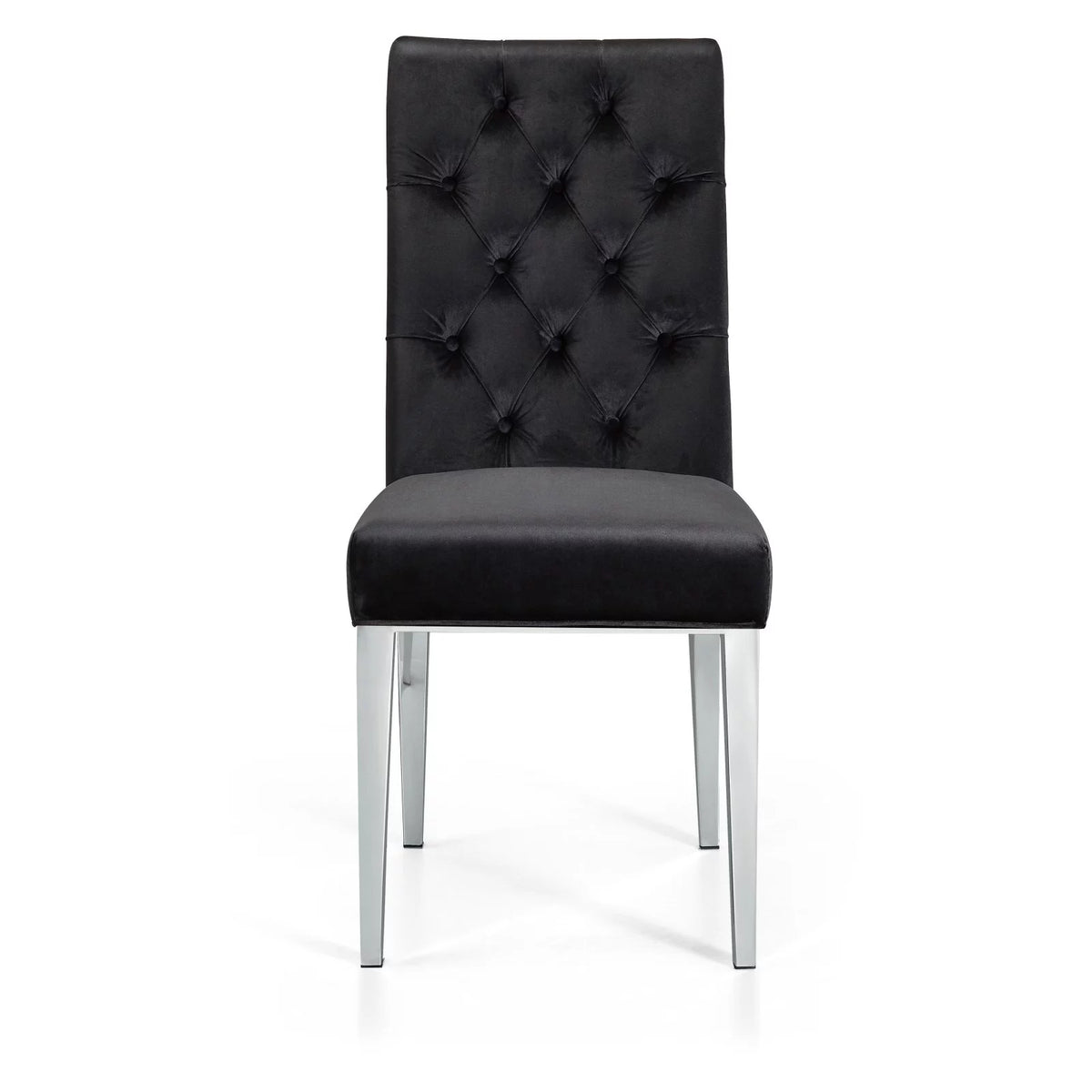 Black Velvet Dining Chair Set of 2 M210606