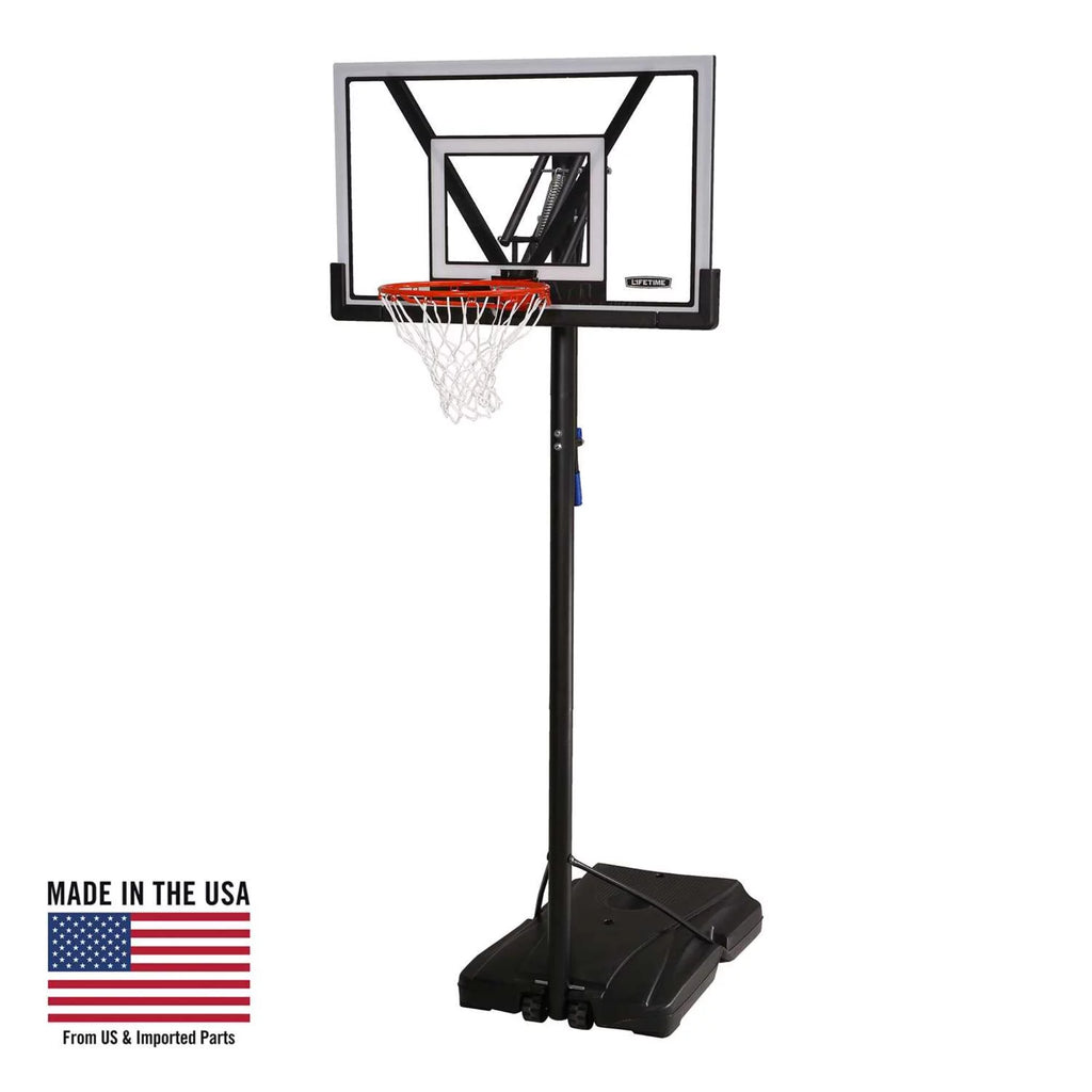 Adjustable Portable Basketball Hoop 48 inch Polycarbonate T482196