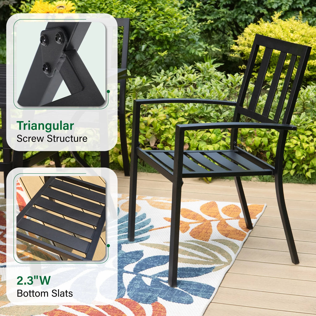 5 Pcs Metal Patio Dining Set T370