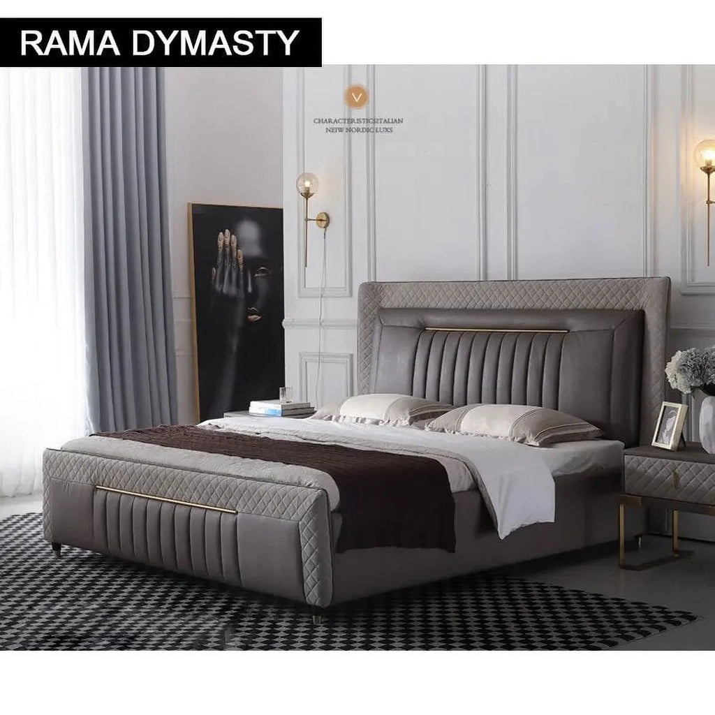 Genuine Leather King Queen Size Bed Z4029
