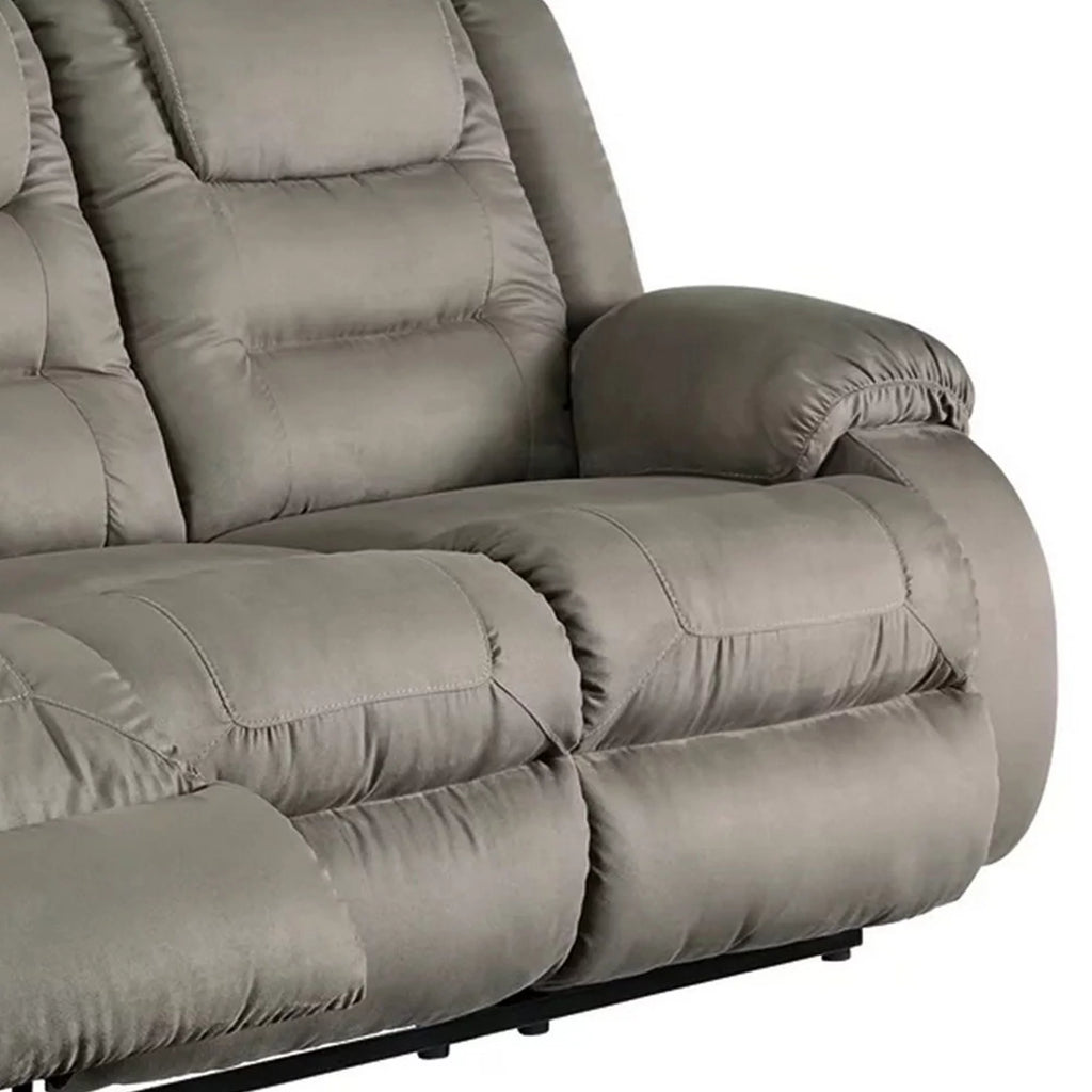 Gray Fabric Reclining Sofa T855620