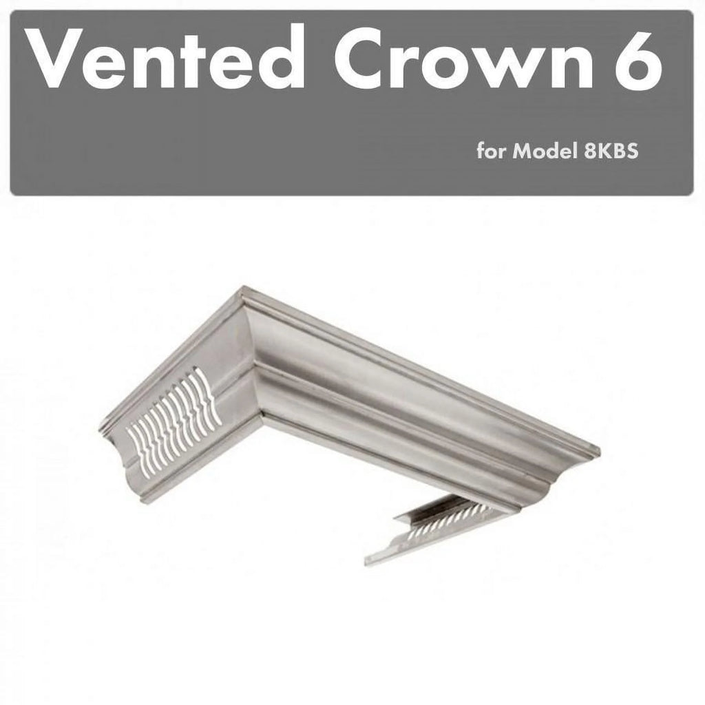 Vented Crown Molding Profile 6 for Wall Mount Range Hood in Stainless Steel B97399
