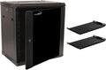 12U Wall Mount Network Server Cabinet Rack Enclosure Glass Door Lock O7936