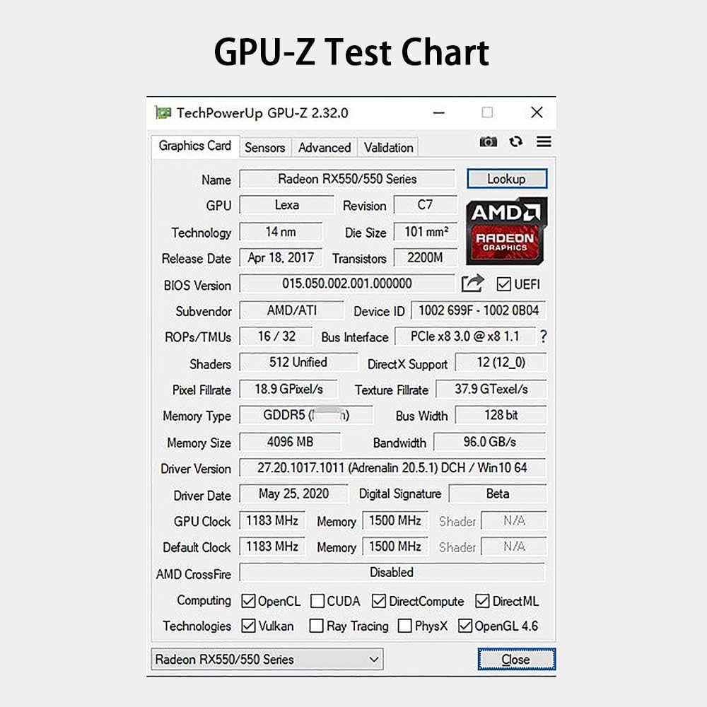 4GB GDDR5 128Bit Graphics Card I162