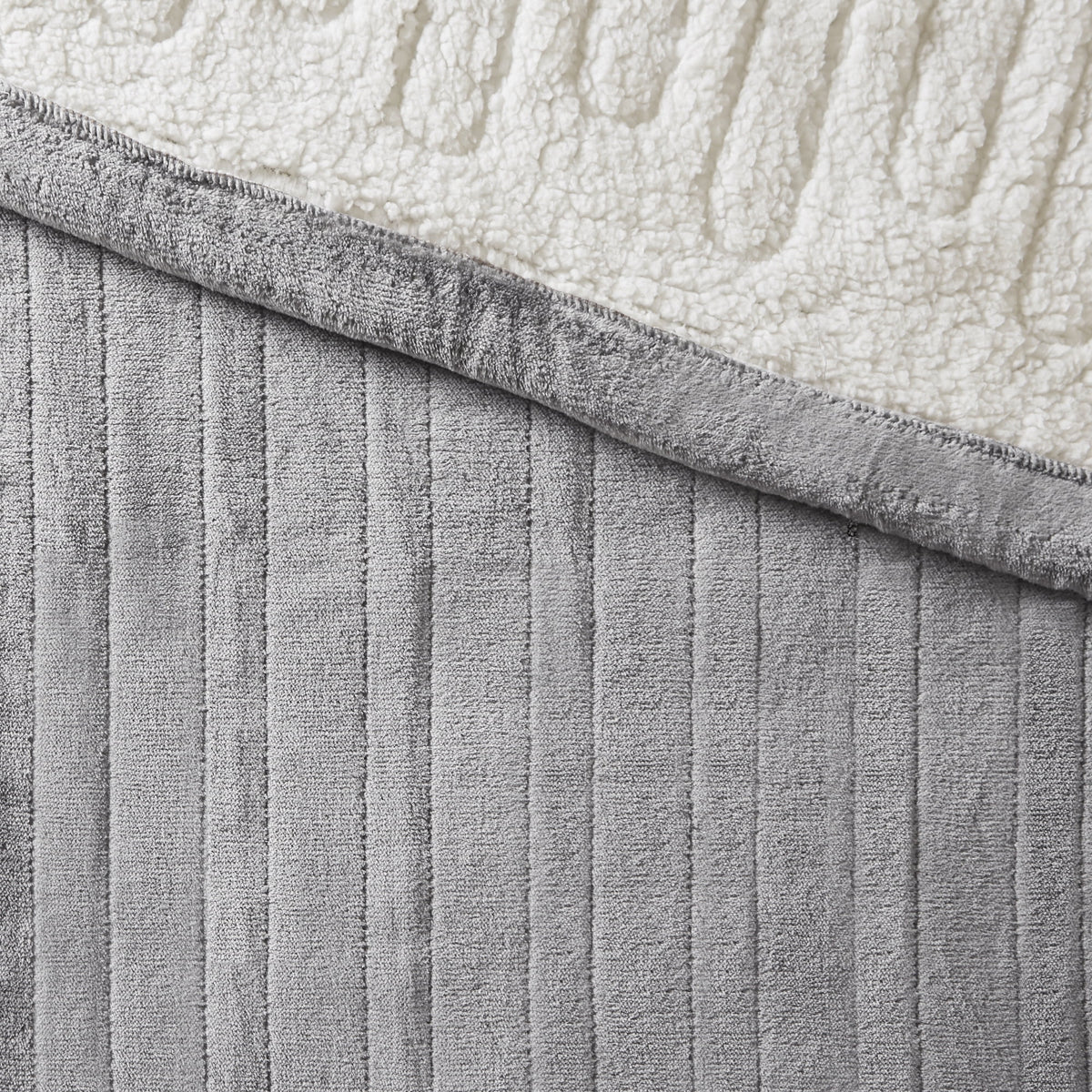 King Grey Knitted Electric Blanket J3025