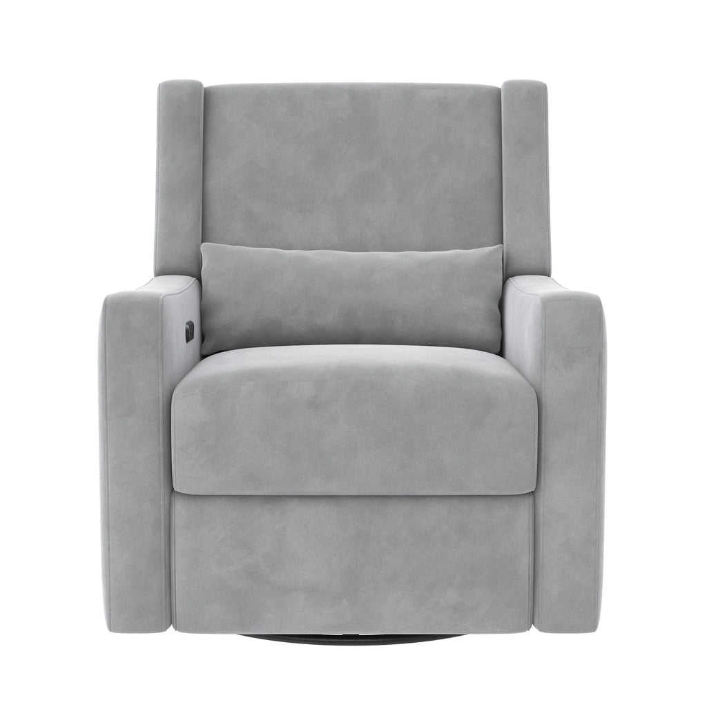 Gray Velvet Swivel Glider Recliner E620716