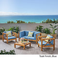 Acacia Wood 4 Seater Loveseat Chat Set I818415