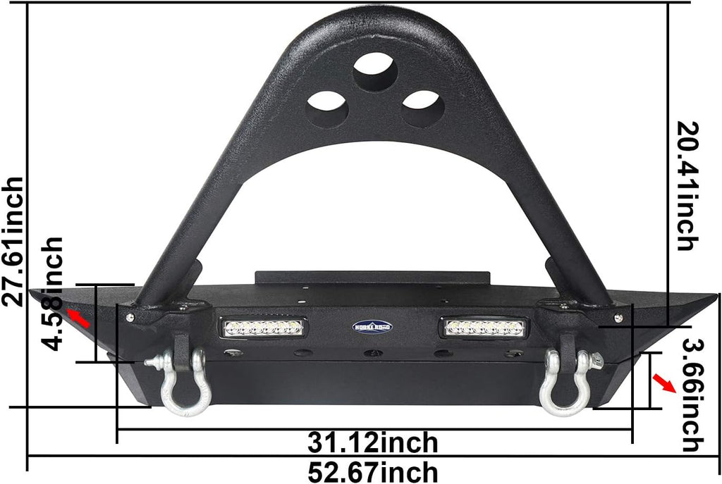 Front & Rear Bumper Combo with Tire Carrier M1502